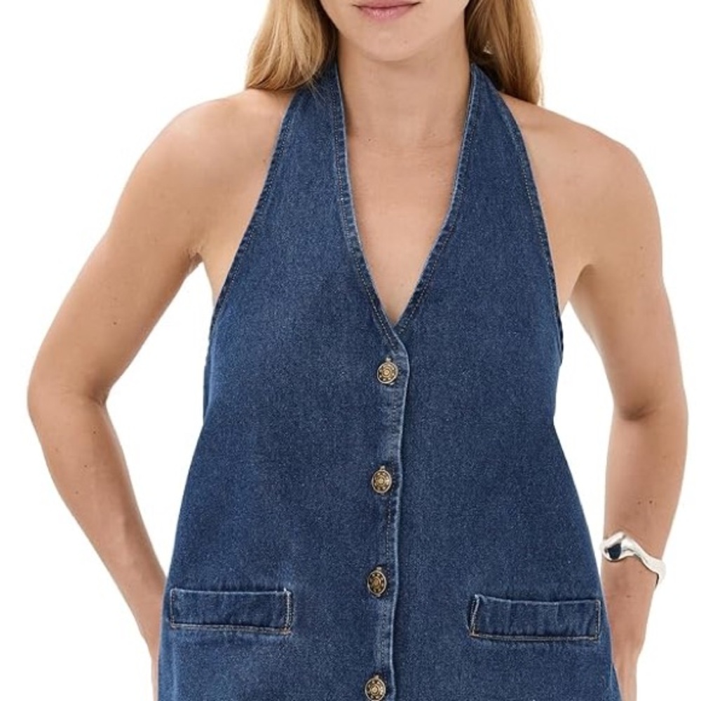 Lioness | Women's Denim Halter Top | Size XL